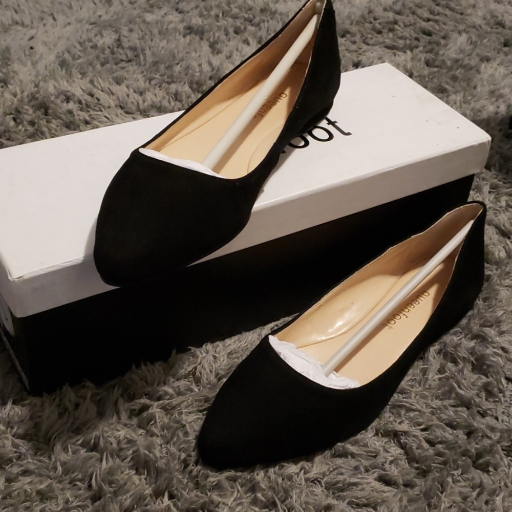Black suede shoes